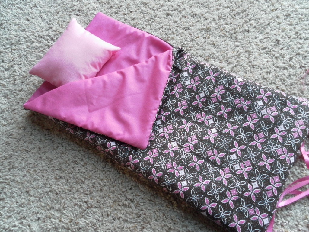 Sparkel Sleeping Bag for American Girl Doll or Bitty or Teddy Bears