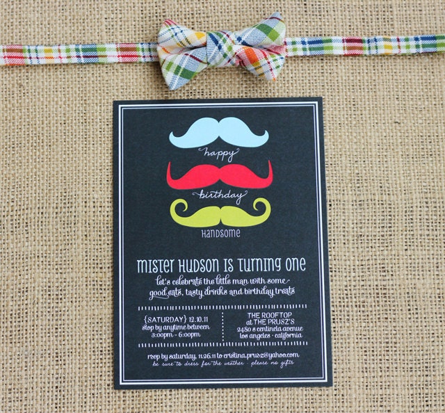 Little Man Birthday Invitations - Happy Birthday Handsome - PRINTABLE Il_170x135