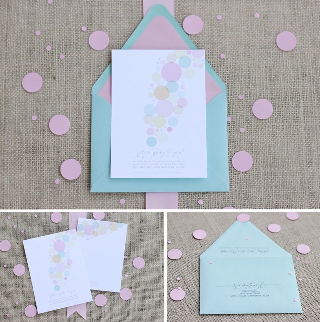 Ready to Pop - Baby Shower Invite - Three Color Options