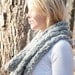 SALE The Chunky Cowl Scarf Shawl Hood - Silver Grey
