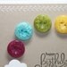 Happy Birthday Rainbow Button Stampin Up Handmade Card Primary Unisex