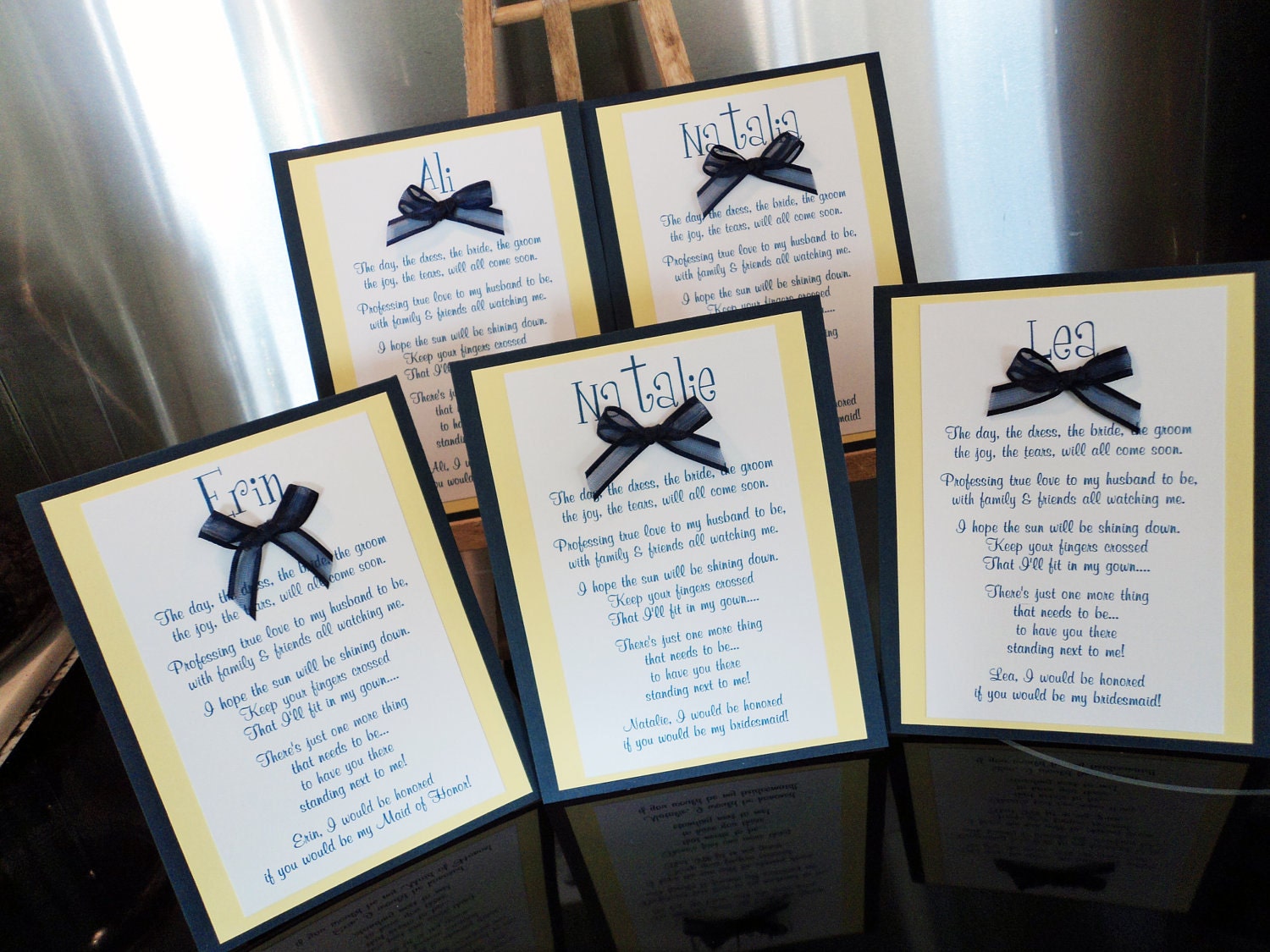 Bridesmaid Card, Will You Be My Bridesmaid, Maid of Honor, Custom made and personalized
