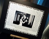 Wedding Gift, Bridal Shower Gift, Anniversary Gift, Personalized Photo Mat with your song lyrics, vows, poem, etc., Wedding Gift for Parents