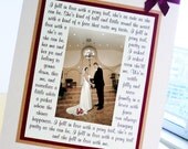 Wedding Gift, Bridal Shower Gift, Anniversary Gift, Personalized Photo Mat with your song lyrics, vows, poem, etc., Wedding Gift for Parents