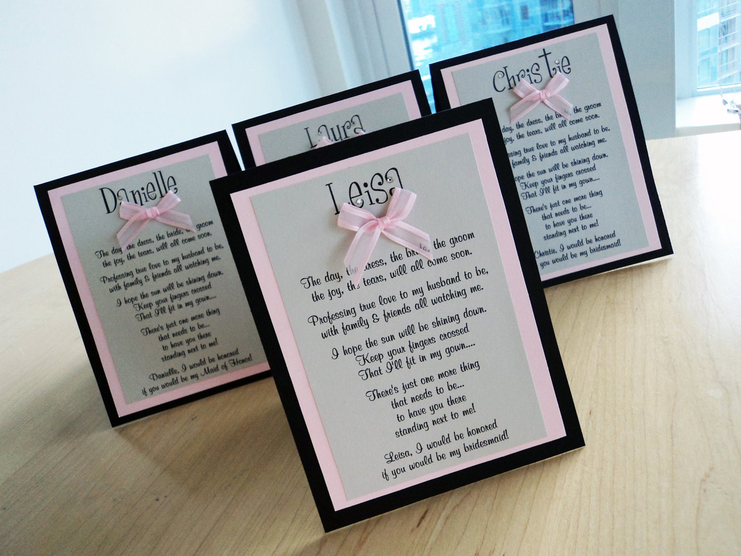 Will You Be My Bridesmaid Card, Bridesmaid Card, Maid of Honor, Groomsman, Best Man- Custom made and personalized