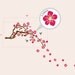 Cherry Blossom Branch Vinyl Wall Decal for Nursery, Kids, Childrens Room, Living Room, Bedroom