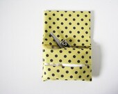 Tissue Holder Cover yellow with polka dots