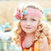sunset boho chic lace headband made to match Lottie Da baby