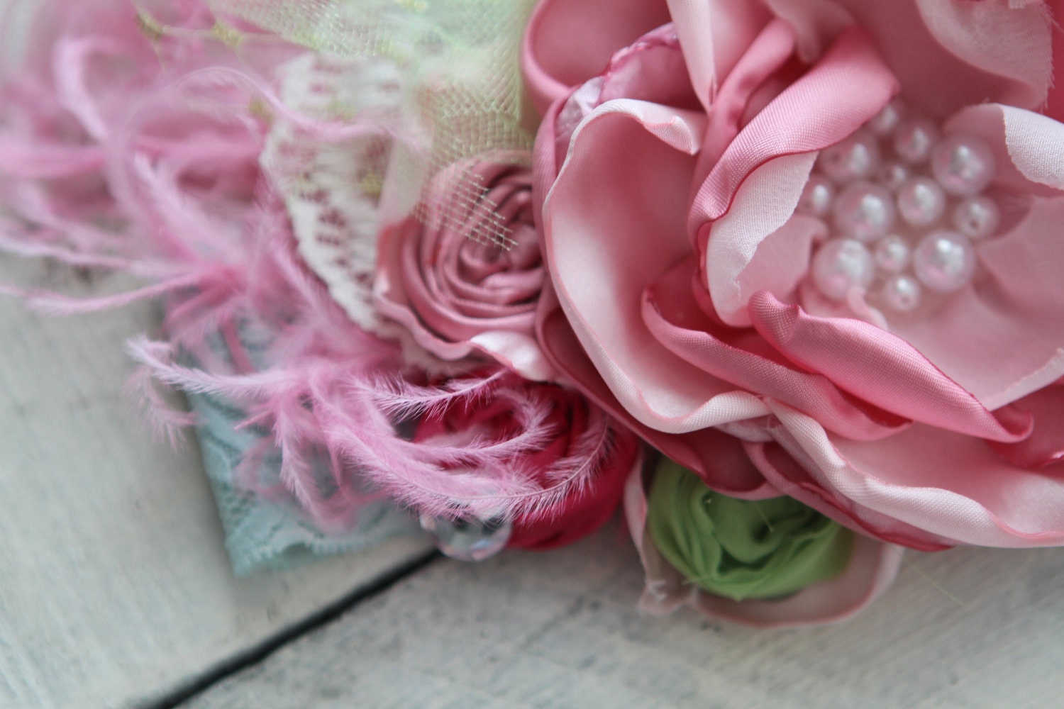 Under The Sea made to match Lottie Da Baby's Garden District Seafoam dress shabby chic headband