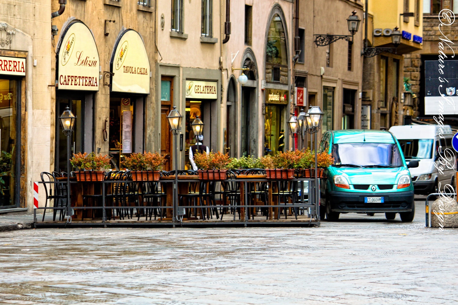Light Lunch in a Quaint Italian Cafe - Florence, Italy - 8X12