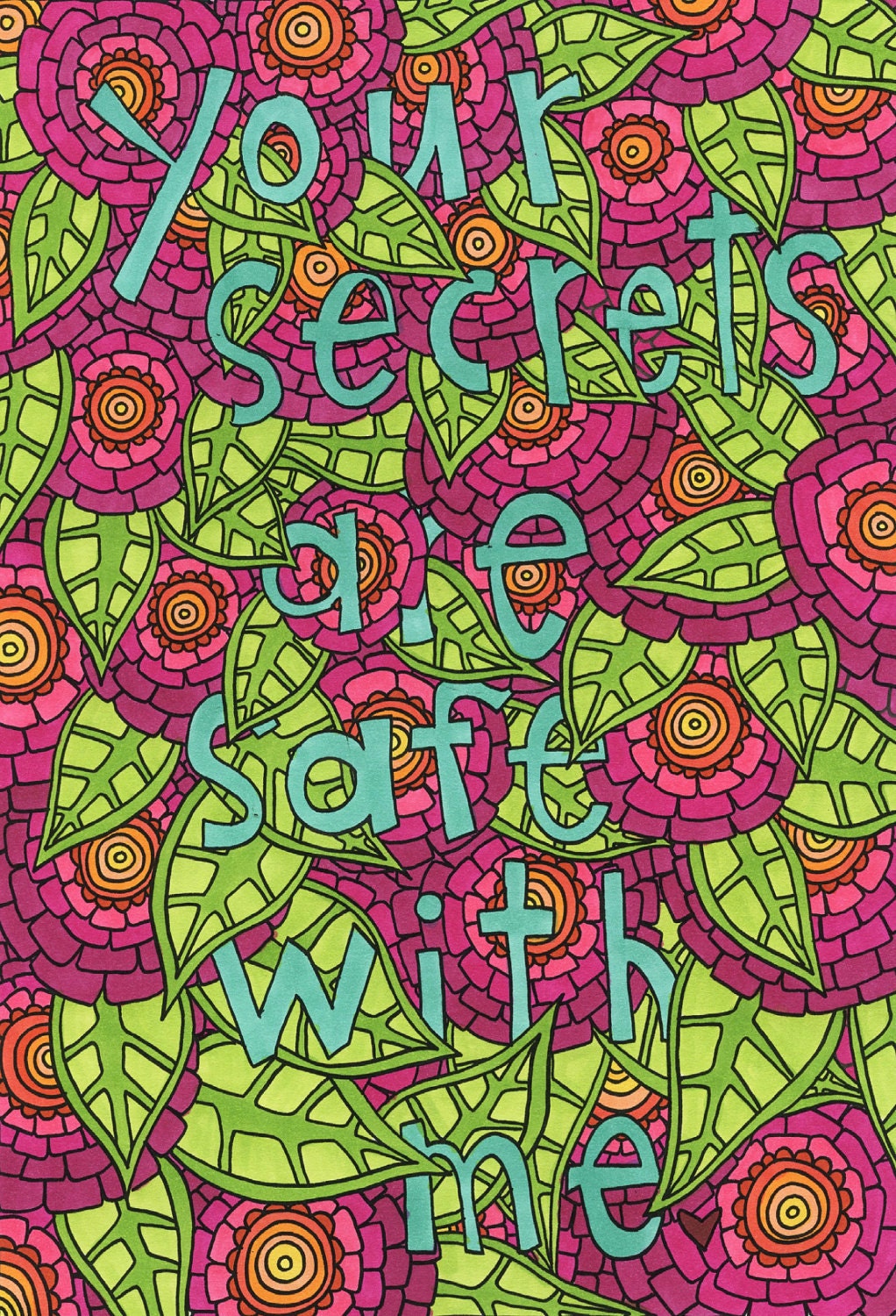 Your Secrets Are Safe With Me - 11 x 14 Print