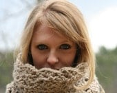 Chunky Cowl Scarf / The Rochester / Neck Warmer Scarf  Taupe