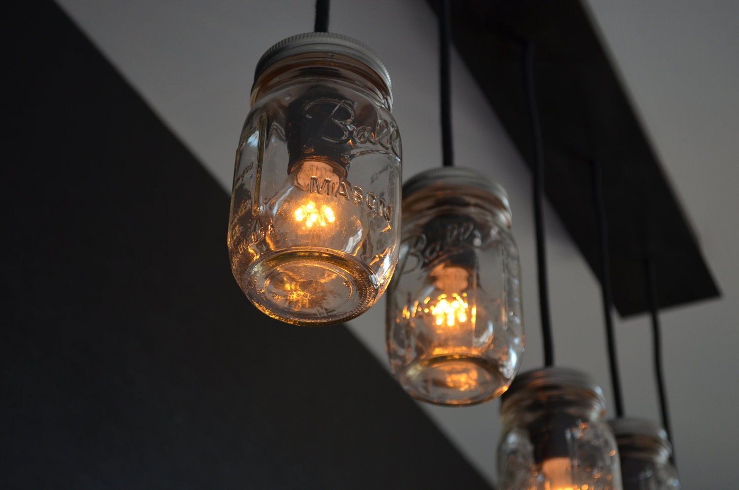 Straightwing Mason Jar Steel Canopy Light