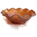 Fenton carnival marigold orange red persian medallion bearded berry bowl with scalloped edge