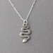 SALE Sterling Silver Snake Necklace