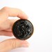 Black ring for the boho girl made of  upcycled Nespresso coffee capsules