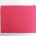 Neon Chevron XLARGE zipper pouch 10 x 8 inch geometry black and white and hot pink