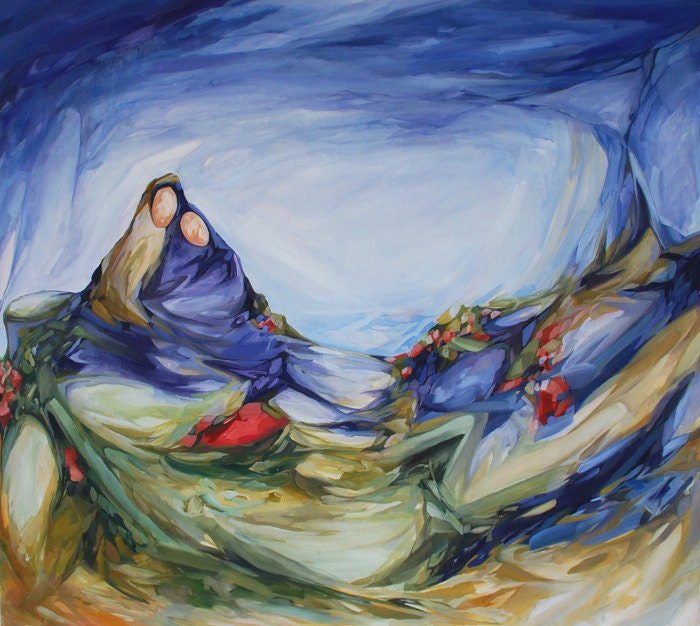 Our World - original painting FREE SHIPPING