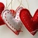Valentine Red Heart / Felt red heart / heart decoration / felt heart / Valentine's gift / Red heart valentine's / lavender heart