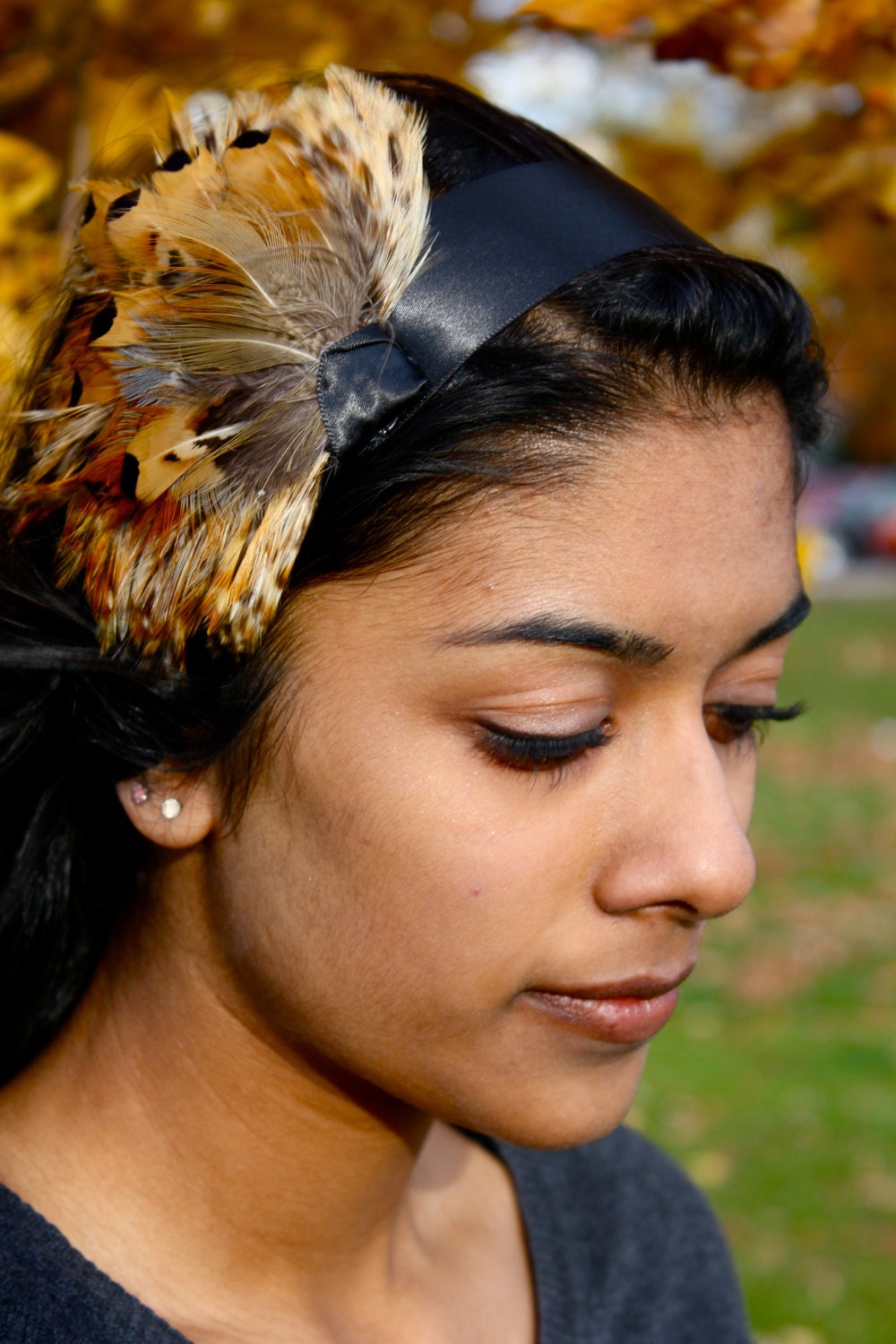 Pheasant Rooster Fascinator Headband - Aura