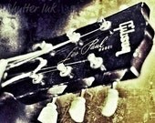 Guitar Print. Headstock. Gibson Les Paul. Rock and Roll. Music. Gift for Musician. 5x7
