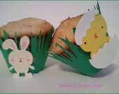 Easter Cupcake wrappers, animal cupcake wrappers, Il_170x135