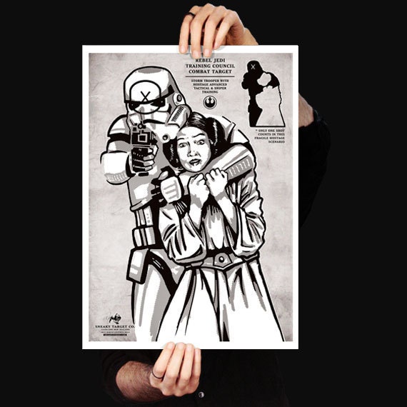 Star Wars Strom Trooper/Leia Art Print. Limited edition poster.