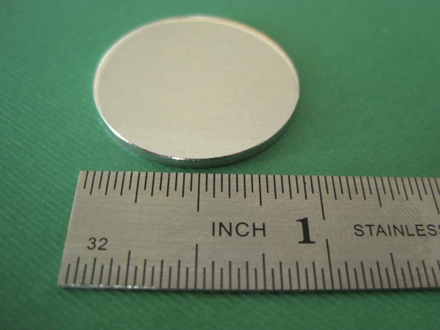 Qty 50 Metal disc blank for stamping 14 Gauge pure Aluminum 1 inch circle QTY 50