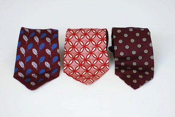 Christmas Gift From Daughter, Grandpa's Fathers Day Gift, Vintage SILK Neckties, Vintage Silk Ties For Dad, Silk Neckties, Mad Men, Under 20