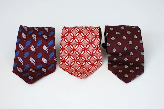 Christmas Gift From Daughter, Grandpa's Fathers Day Gift, Vintage SILK Neckties, Vintage Silk Ties For Dad, Silk Neckties, Mad Men, Under 20