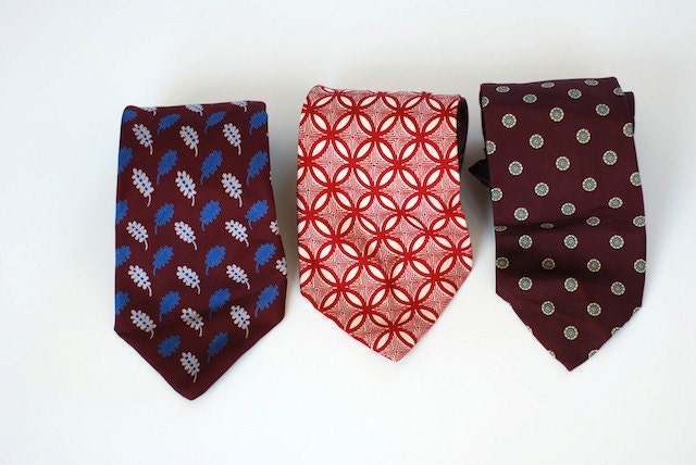 Christmas Gift From Daughter, Grandpa's Fathers Day Gift, Vintage SILK Neckties, Vintage Silk Ties For Dad, Silk Neckties, Mad Men, Under 20
