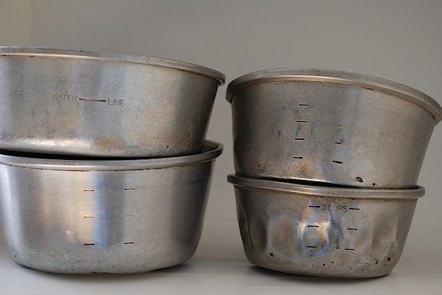 Metal Pots, Vintage Kitchen Decor, Made in The USA, VINTAGE Cooking Pots, Mothers Day Gift, Chef Gift, Lot of Aluminum Pots
