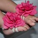 Hot pink baby barefoot sandals- baby sandals