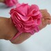 Hot pink Baby barefoot sandals- baby sandals