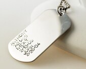 Hand Stamped Necklace, handstamped personalized necklace,Mens Personalized Jewelry, dog tag, monogram necklace,