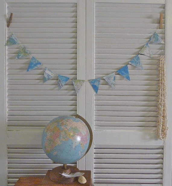 paper map bunting