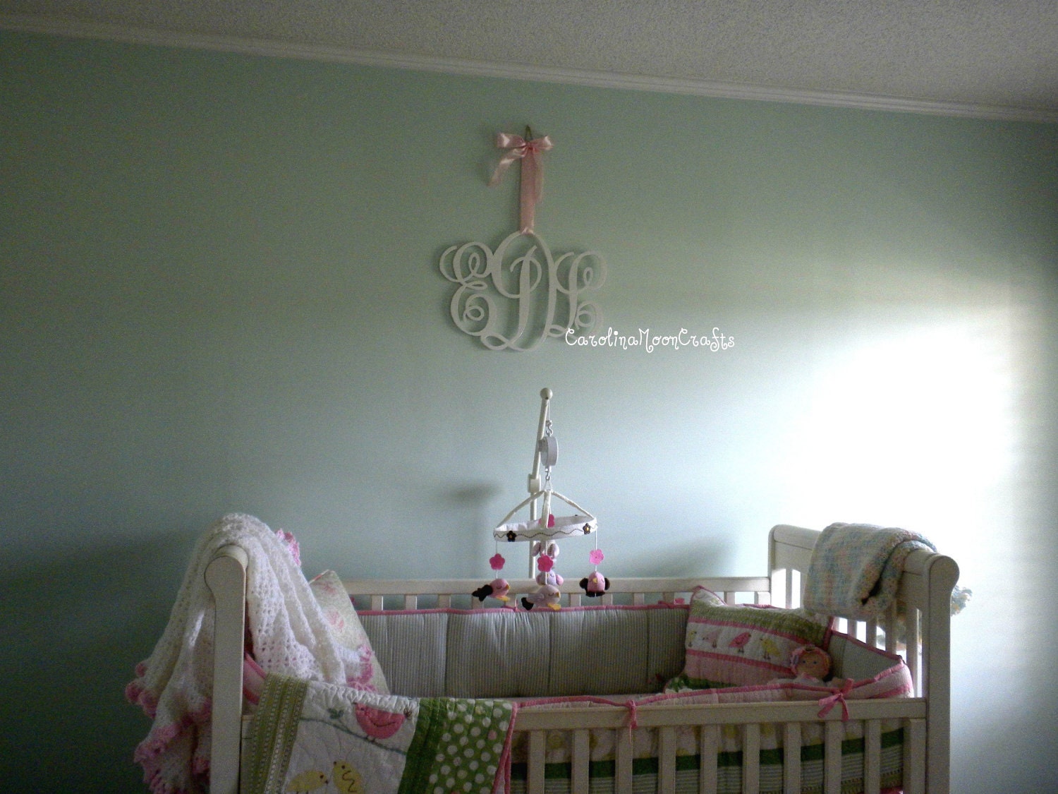 Wooden Monogram for Nursery or Child's Room Wall Decor