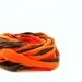 Women infinity scarf - Cobweb felted wool Circle scarf - necklace / red orange brown