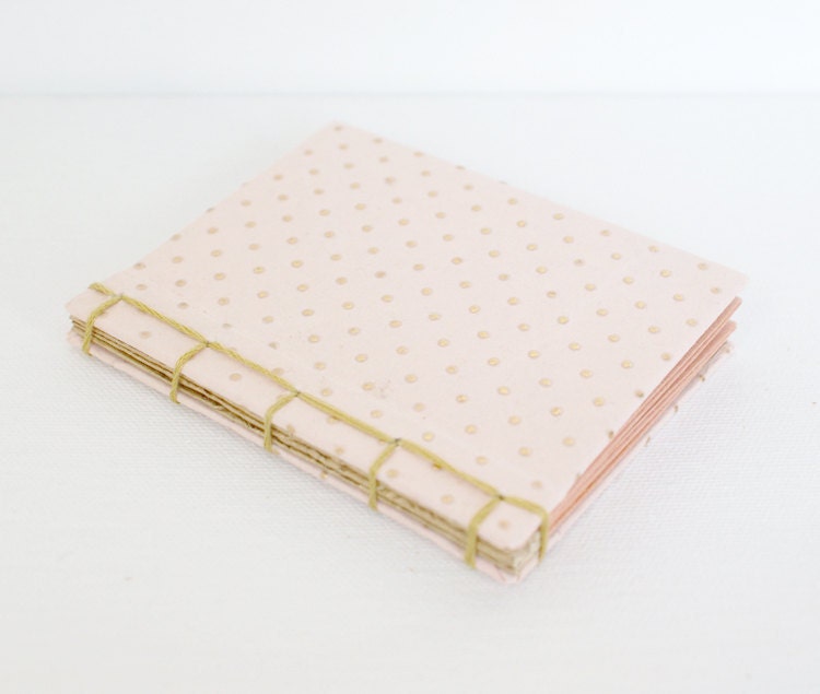 Business Card Case Pink and Gold Polka Dot