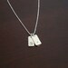 One Point Diamond & Om Dogtag Necklace - Adjustable 16 to 18 inch