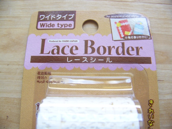 One and a Half Yards of Delicate Japanese Paper Lace Border Sticker