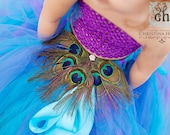 Custom Couture Peacock Fan Pin/ Peacock Costume/ Peacock Photo Prop