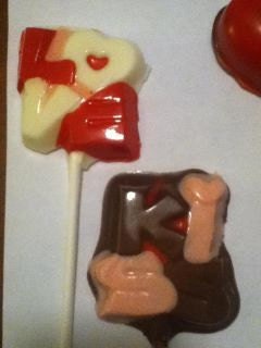 25 LOVE KISS Wedding Chocolate Valentine's Wedding Mother's Day Lollipops