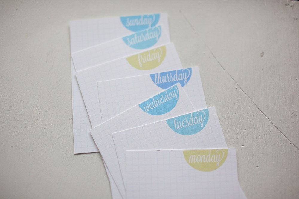 Project Life Days of the Week Journal Cards