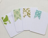 4 pack of Fabric Embellished Journal Cards perfect for Project Life