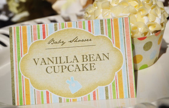 Buffet tent card for baby Shower or sprinkle