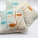 Screen printed CUSHION COVERS - Spring colors throw pillow - Orange and turquoise leaves