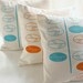 Screen printed CUSHION COVERS - Spring colors throw pillow - Orange and turquoise leaves