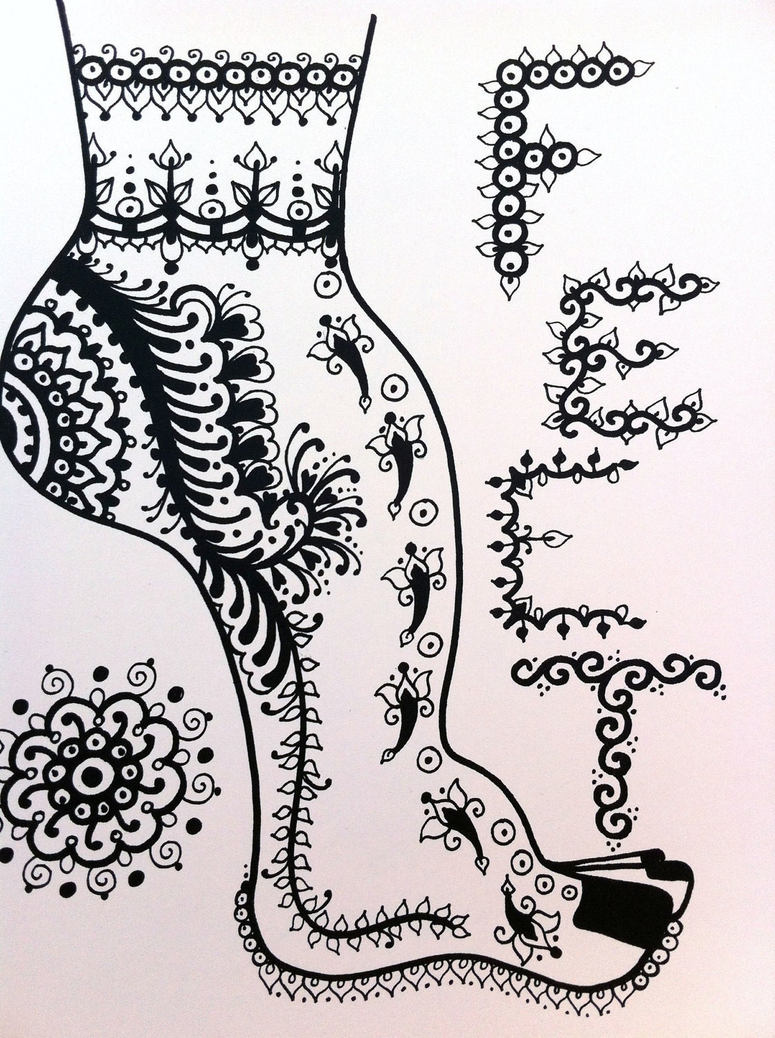 HENNA FEET Design and Pattern Book for Henna Designs or Art All Original PaTTeRnS 1250
