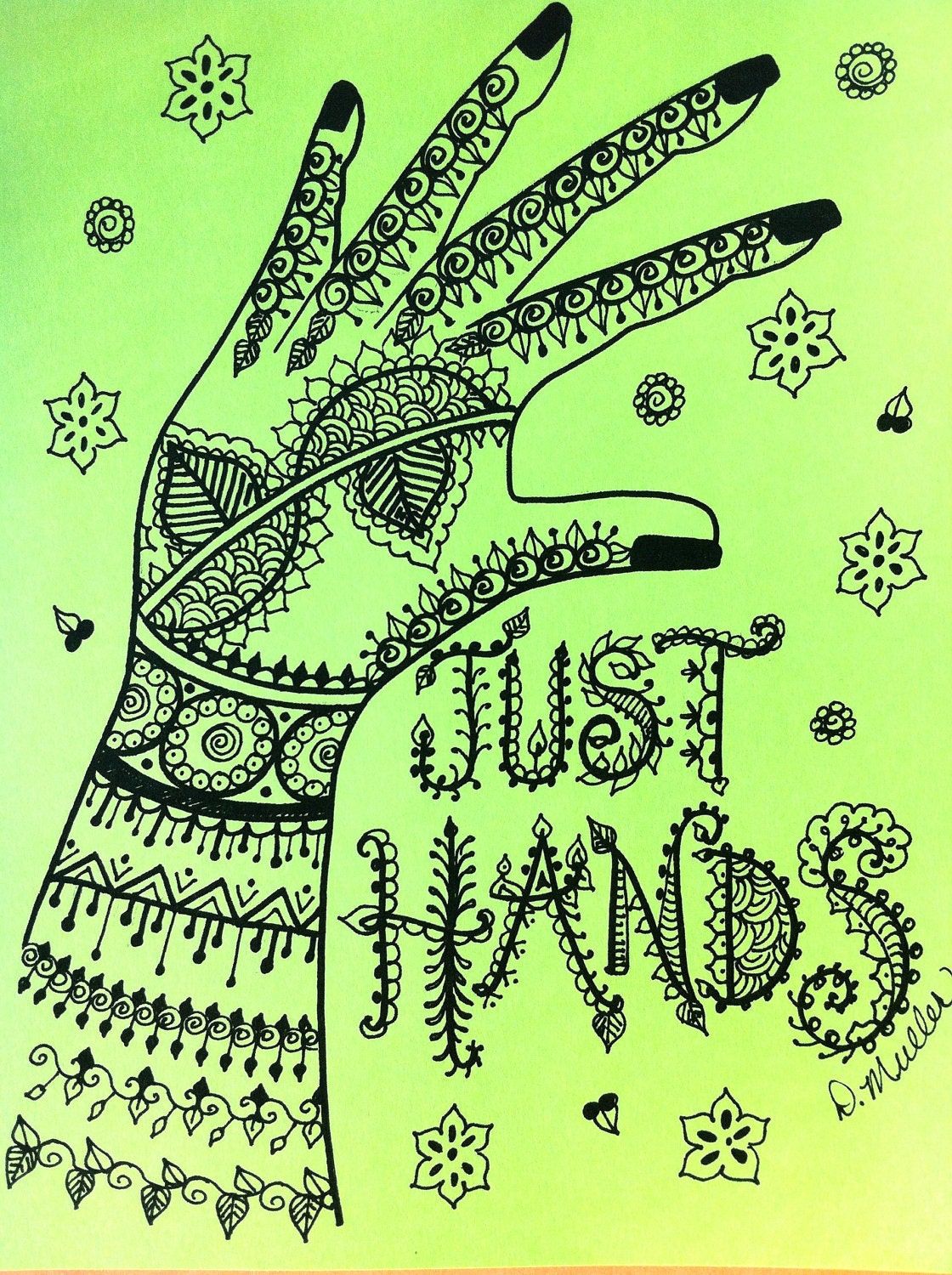 Hands Designs Book: For Henna and Mehindi Tattoos and Art Projects (Book 1233)